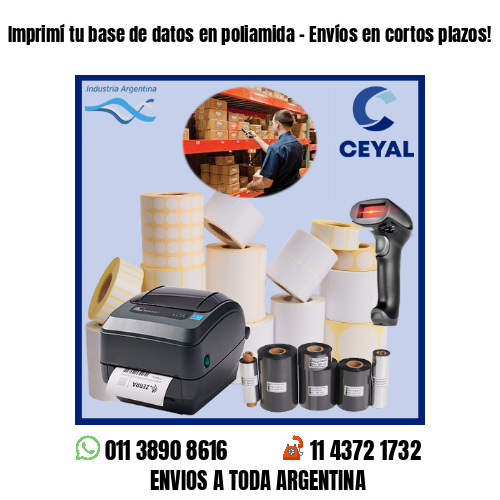 Imprimí tu base de datos en poliamida – Envíos en cortos plazos!