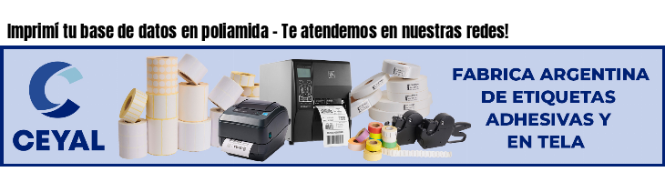 Imprimí tu base de datos en poliamida - Te atendemos en nuestras redes!