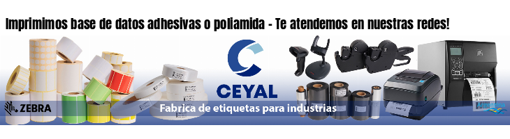 Imprimimos base de datos adhesivas o poliamida - Te atendemos en nuestras redes!