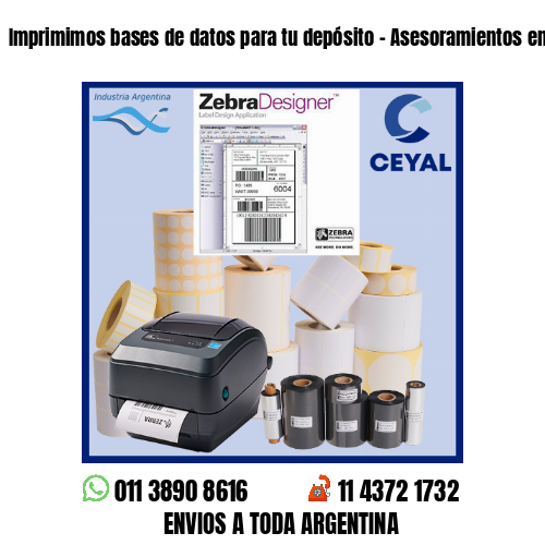 Imprimimos bases de datos para tu depósito – Asesoramientos en el acto!