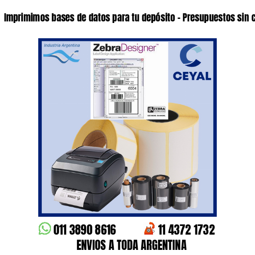 Imprimimos bases de datos para tu depósito – Presupuestos sin cargo!