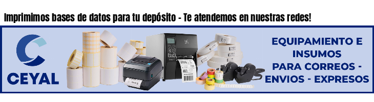 Imprimimos bases de datos para tu depósito - Te atendemos en nuestras redes!