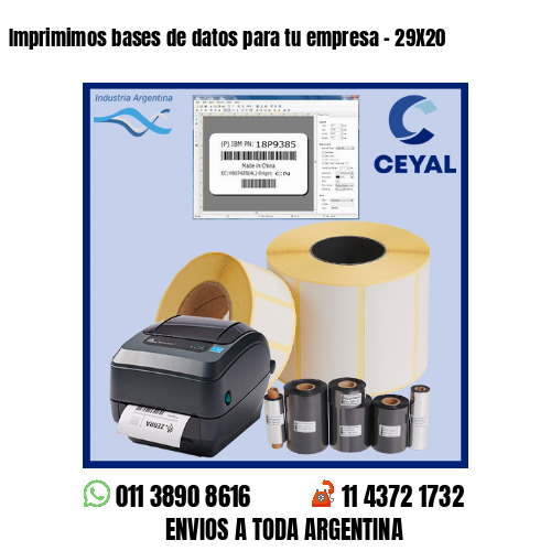 Imprimimos bases de datos para tu empresa – 29X20