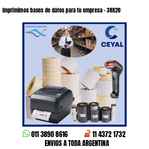 Imprimimos bases de datos para tu empresa – 38X20
