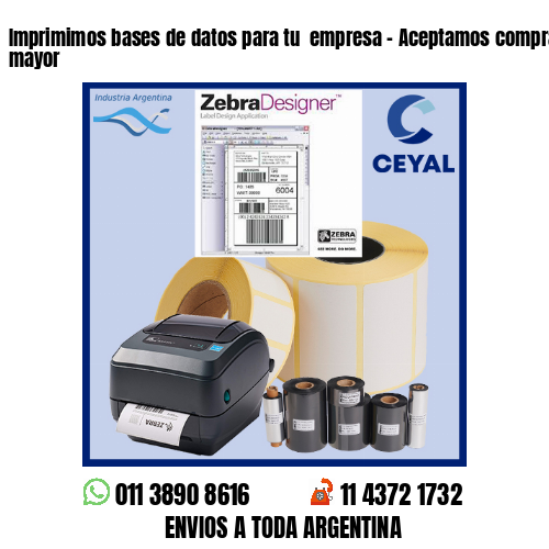 Imprimimos bases de datos para tu  empresa – Aceptamos compras al por menor y mayor