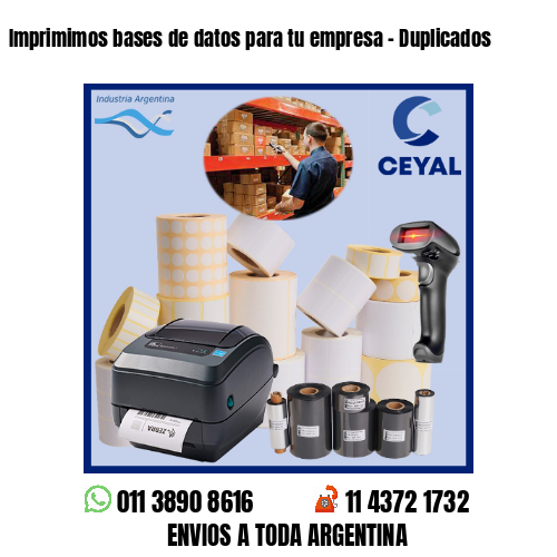Imprimimos bases de datos para tu empresa – Duplicados