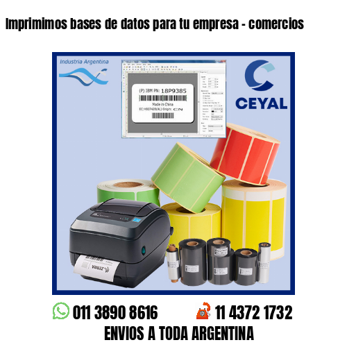 Imprimimos bases de datos para tu empresa – comercios