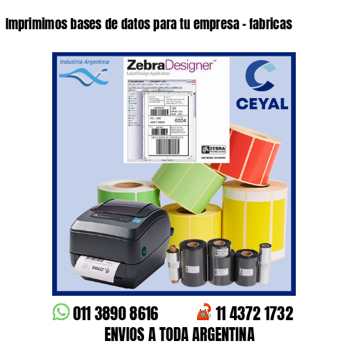 Imprimimos bases de datos para tu empresa – fabricas
