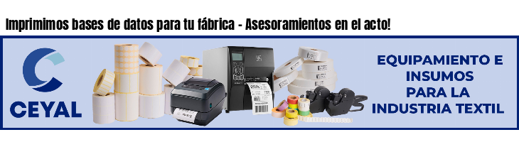Imprimimos bases de datos para tu fábrica - Asesoramientos en el acto!