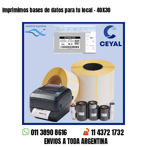 Imprimimos bases de datos para tu local – 40X30