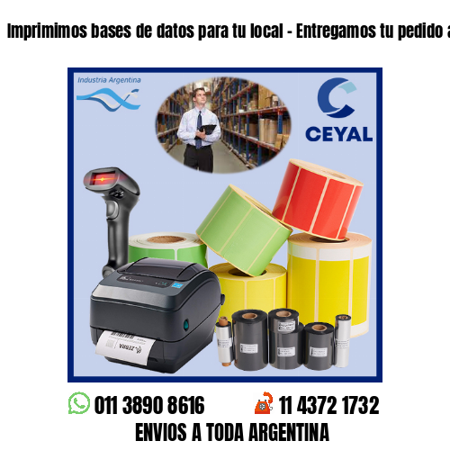Imprimimos bases de datos para tu local – Entregamos tu pedido a la brevedad!