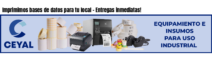 Imprimimos bases de datos para tu local - Entregas inmediatas!