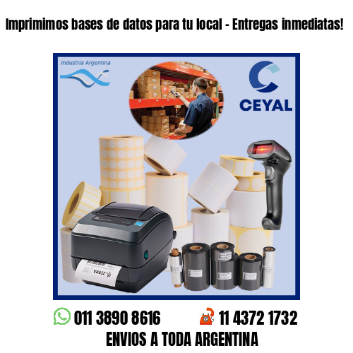 Imprimimos bases de datos para tu local – Entregas inmediatas!