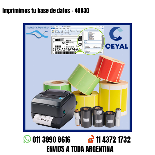 Imprimimos tu base de datos – 40X30