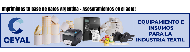 Imprimimos tu base de datos Argentina - Asesoramientos en el acto!