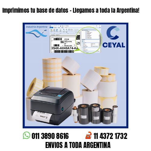 Imprimimos tu base de datos – Llegamos a toda la Argentina!