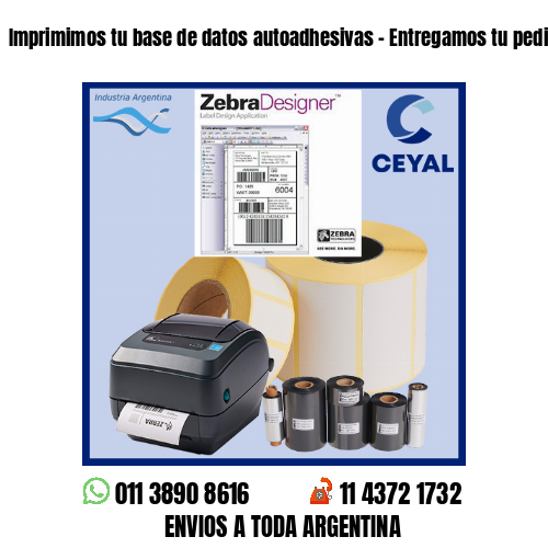 Imprimimos tu base de datos autoadhesivas – Entregamos tu pedido a la brevedad!