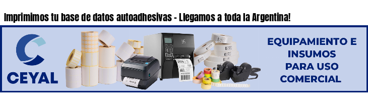 Imprimimos tu base de datos autoadhesivas - Llegamos a toda la Argentina!