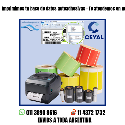 Imprimimos tu base de datos autoadhesivas – Te atendemos en nuestras redes!