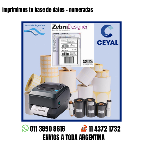 Imprimimos tu base de datos – numeradas