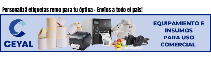 Personalizá etiquetas remo para tu óptica - Envíos a todo el país!