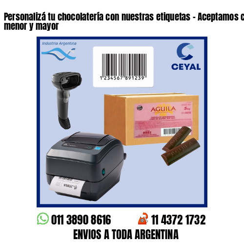 Personalizá tu chocolatería con nuestras etiquetas – Aceptamos compras al por menor y mayor