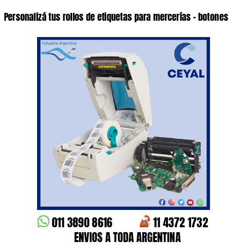 Personalizá tus rollos de etiquetas para mercerías – botones