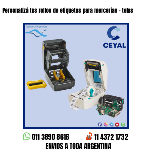 Personalizá tus rollos de etiquetas para mercerías – telas