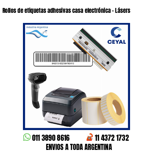 Rollos de etiquetas adhesivas casa electrónica – Lásers