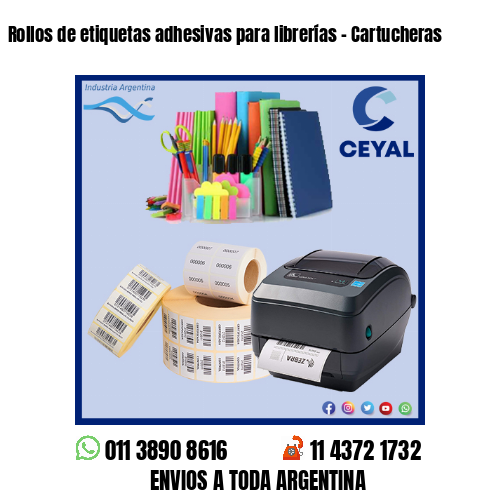 Rollos de etiquetas adhesivas para librerías – Cartucheras
