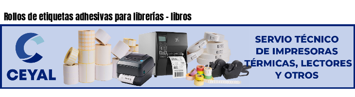 Rollos de etiquetas adhesivas para librerías - libros