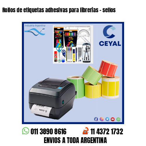 Rollos de etiquetas adhesivas para librerías – sellos