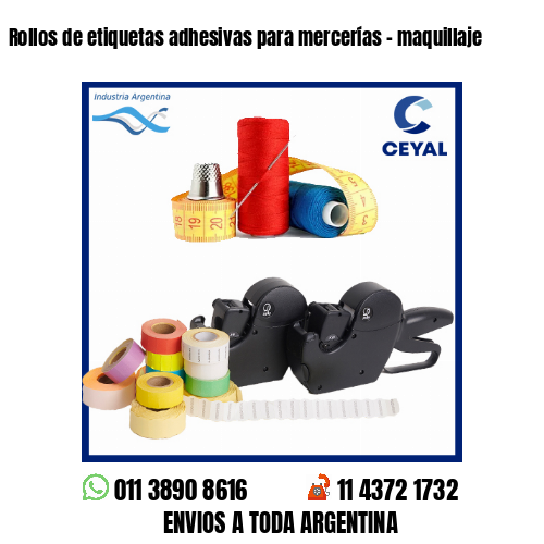 Rollos de etiquetas adhesivas para mercerías – maquillaje