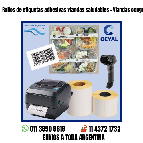 Rollos de etiquetas adhesivas viandas saludables – Viandas congeladas