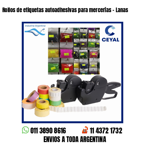 Rollos de etiquetas autoadhesivas para mercerías – Lanas