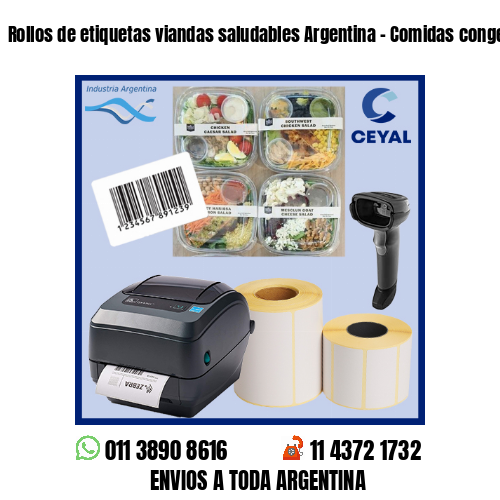 Rollos de etiquetas viandas saludables Argentina – Comidas congeladas