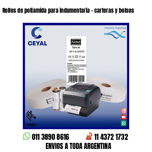 Rollos de poliamida para indumentaria – carteras y bolsos