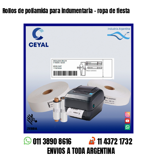 Rollos de poliamida para indumentaria – ropa de fiesta