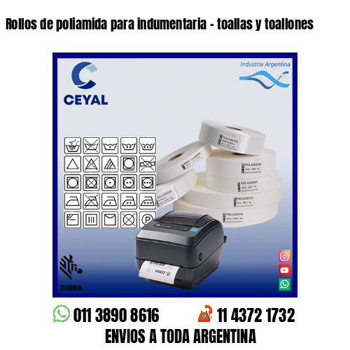 Rollos de poliamida para indumentaria – toallas y toallones