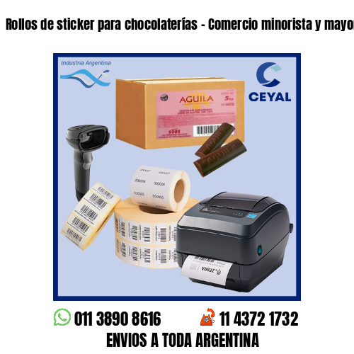 Rollos de sticker para chocolaterías – Comercio minorista y mayorista