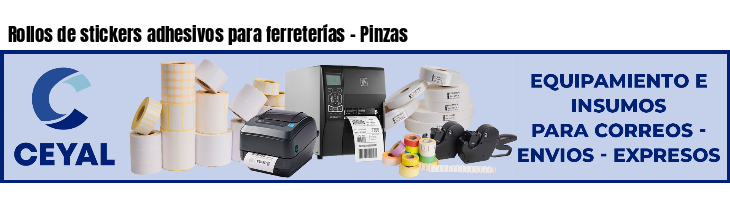 Rollos de stickers adhesivos para ferreterías - Pinzas