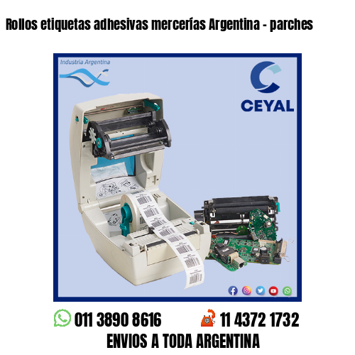 Rollos etiquetas adhesivas mercerías Argentina – parches