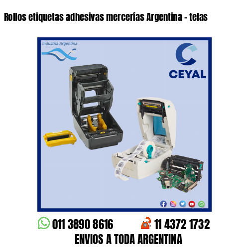 Rollos etiquetas adhesivas mercerías Argentina – telas