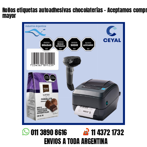 Rollos etiquetas autoadhesivas chocolaterías – Aceptamos compras al por menor y mayor