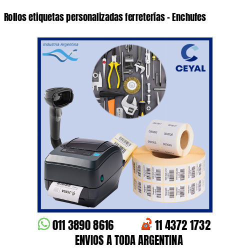 Rollos etiquetas personalizadas ferreterías – Enchufes