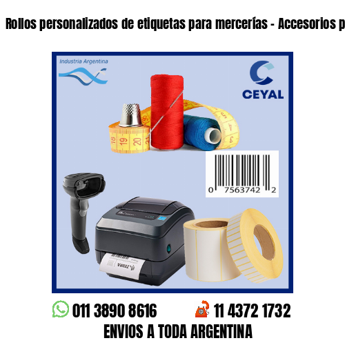 Rollos personalizados de etiquetas para mercerías – Accesorios para bijouterie