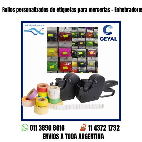 Rollos personalizados de etiquetas para mercerías – Enhebradores