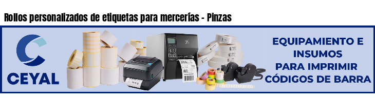 Rollos personalizados de etiquetas para mercerías - Pinzas