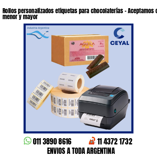 Rollos personalizados etiquetas para chocolaterías – Aceptamos compras al por menor y mayor