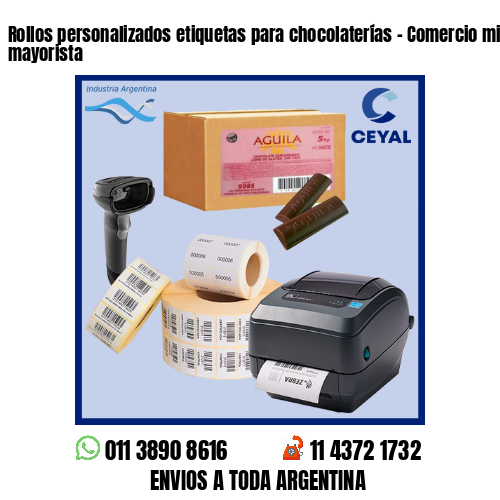 Rollos personalizados etiquetas para chocolaterías – Comercio minorista y mayorista